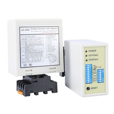 Detektor kendaraan dual loop dengan keamanan yang ditingkatkan Anti-crosstalk Interference Relay Output Fault Relay Berat 300 G